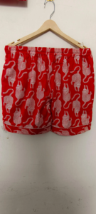 Conjunto de Pijama de 2 Piezas para Mujer, 100% Algodón, Estampado de Leopardo Rojo, Camisa de Manga Corta con Botones, Tejido Cómodo - Product Image 3