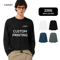 Sweat-shirt 100% coton pour l'automne, prix bas, 220g, streetwear, vêtements de créateur personnalisés, vêtements confortables, vêtements unis