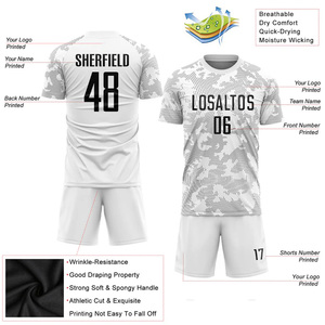 Tenue de football personnalisée : Maillot et short respirants, anti-UV, anti-humidité pour l'été - Product Image 2