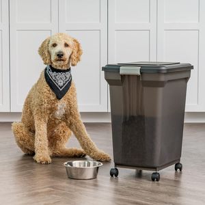 Contenitore per Cibo per Cani con Capacità di 58 Libbre, Ruote Attaccabili, Facile da Spostare, Contenitore per Alimenti per Cani, Uccelli e Animali Domestici - Product Image 4