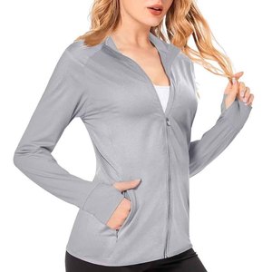 <b>Women's</b> Customized Color Woven Solid Causal <b>Jacket</b> Zip Sportswear Slim Fit Yoga Fitness Running Outdoor Training Winter - Product Image 1