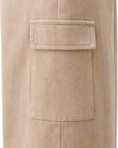 Pantalones Deportivos Cargo Anchos Color Caqui Personalizados para Mujer, Cintura Elástica, Pantalones Casuales de Forro Polar, Corte Holgado, Ropa Urbana, Pantalones Cómodos para Invierno - Product Image 3