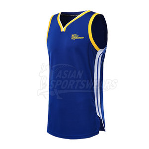 Maillot de basketball personnalisé en gros avec logo, léger, imprimé par sublimation, équipement d'entraînement athlétique - Product Image 2
