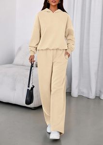 Conjunto de Sudadera con Capucha Oversize y Pantalones de Chándal de Forro Polar Premium para Mujer, Conjunto Deportivo de Sudadera con Capucha y Pantalones de Chándal para Mujer - Product Image 5