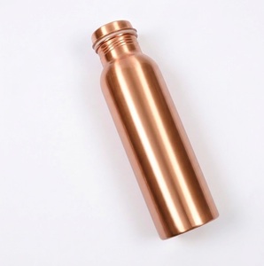 Bouteille d'eau en cuivre pur de haute qualité avec impression marbre blanc 1 litre, récipient ayurvédique pour le yoga et la gym, écologique - Product Image 6