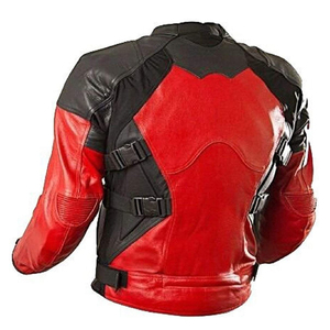 Professional <b>Men's</b> Faux Leather Vintage Motorcycle <b>Jacket</b> with Protective Armor Breathable Full Sleeve - Product Image 1