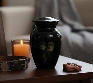 Sophisticated Aluminum <b>Keepsake</b> Cremation Urn <b>Memorial</b> Ash Holder Featuring Refined Decorative Closure And Matte Finish - Product Image 6