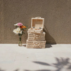 Maleta de Almacenamiento de Juguetes, Caja de Mimbre Natural para Niños, Cesta de Almacenamiento Portátil con Asa para Juguetes, Ropa, Viajes y Juegos - Product Image 5