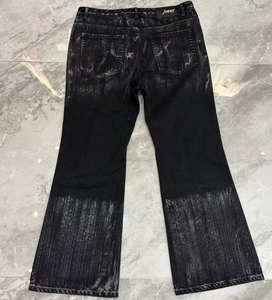 Pantalones Vaqueros Personalizados de Cintura Alta, Estilo Vintage, Desgastados, 100% Algodón, Estilo Urbano, con Bolsillos Convertibles, Estilo Cargo, Lavado Desgastado, para Hombre - Product Image 3