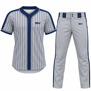 Tenue d'équipe de baseball professionnelle avec chemise et pantalon assortis, vêtements de sport respirants et performants, ensemble d'uniformes de baseball personnalisés - Product Image 1