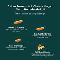 Friandises à mâcher pour chiens au lait de yak de l'Himalaya, friandises molles, longue durée, riches en protéines, en calcium, sans gluten, sans céréales, pour la santé dentaire