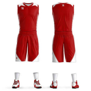 Tenue de basketball personnalisée à prix raisonnable pour l'été, uniforme de basketball imprimé avec short - Product Image 4
