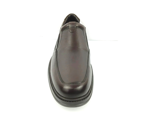 Mocasines de Cuero Marrón para Hombre, Punta Redonda, Sin Cordones, Acolchados, Zapatos de Oficina y Carrera, Suela de Goma, Diseño Sólido, Entresuela de EVA - Product Image 2