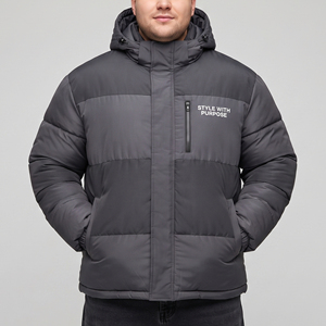 <b>Padded</b> Plus Size Winter Jacket Men's Lightweight Outdoor Casual <b>Hip</b> Hop Windproof Eco-Friendly Breathable Chest Pocket - Product Image 6