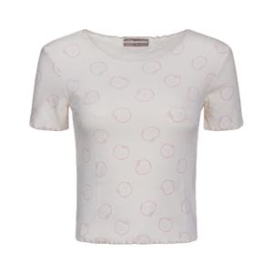 Camisetas Fengway para mujer, venta al por mayor, Camiseta corta con cuello cuadrado, camiseta de manga corta de Color sólido para mujer del proveedor BD - Product Image 3