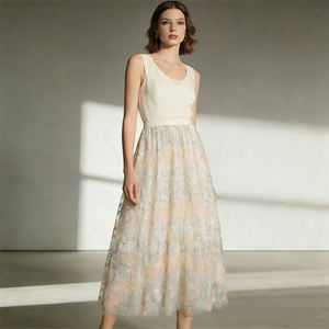 Oferta especial en la falda midi Temu para mujer con estampado floral romántico, cintura alta, corte en A, perfecta para ocasiones de primavera y verano. - Product Image 5