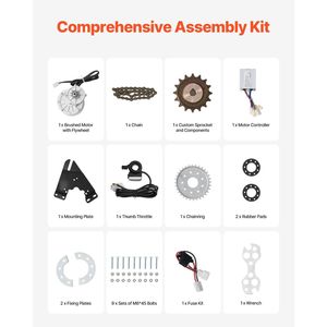 450 Wát điện Brushed <span class=keywords><strong>DC</strong></span> <span class=keywords><strong>Motor</strong></span> Kit cho 36V 3000 vòng/phút với nâng cấp tốc độ điều khiển cho xe đạp điện - Product Image 5