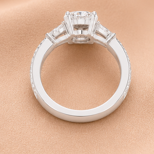 Anillo de Compromiso de Diamantes con Corte Trillón y Tres Piedras, Anillo de Promesa de Oro Blanco, Joyería Nupcial de Lujo para Mujer, Regalo - Product Image 2