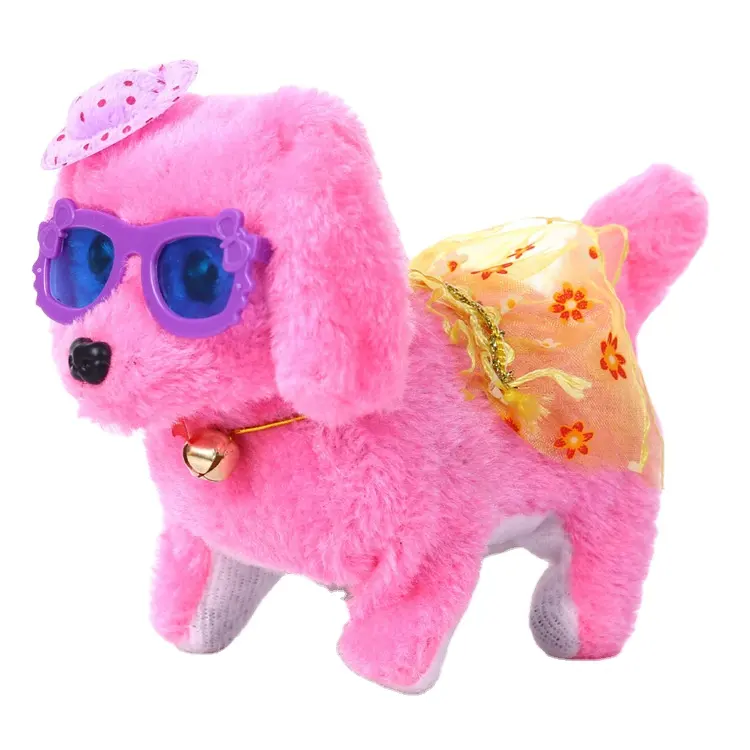 カワイイ柔らかい動物人形電子歌うウォーキングぬいぐるみ犬のおもちゃ