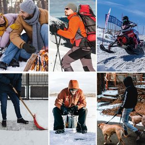 Gants de cyclisme chauds pour l'hiver, gants de ski imperméables pour hommes et femmes, conduite, vélo, course à pied - Product Image 6