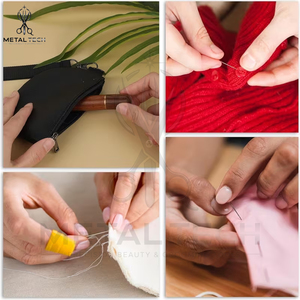 Agujas para Extensiones de Cabello con Autohilado, de Acero Inoxidable con Ojo Dorado, Fáciles de Usar, para Coser y Tejer, Venta al Por Mayor - Product Image 5