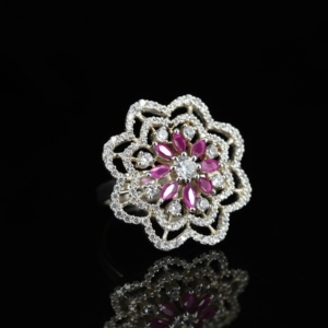 Premium Quality Classic 925 Sterling Silver Moissanite 18K Gold Plated Rhodium Plated Wedding Fine Ring - Product Image 5