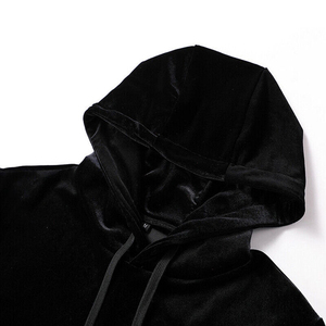 Sudadera con Capucha de Terciopelo Bordado de Alta Calidad, Unisex, Ecológica, Venta al Por Mayor, Colores Personalizados OEM, Otoño - Product Image 3