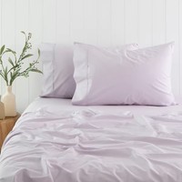 Parure de lit en coton/polyester mélangé 300 fils, 4 pièces, unie, lavable, taille Queen, pour mariage et usage domestique, style US/UK