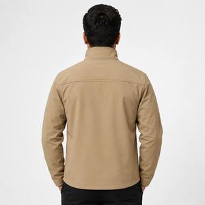 Veste polaire unie pour homme, zippée, col montant, imperméable et respirante, pour l'automne, tenue de travail extérieure décontractée, avec logo - Product Image 4