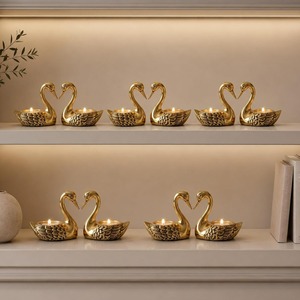 Trending Golden Swan Candle Holders Resin <b>Decorative</b> <b>Bird</b> Shape for Indoor Living Room Wedding Home Deco - Product Image 4