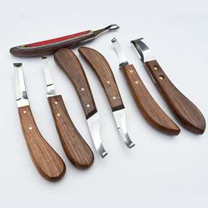 Cuchillo de Herrador para Pezuñas de Caballo con Mango de Madera, Cuchillo de Lazo para Abcesos Rainbow, Hoja Estrecha, Hoja de Doble Cara, Herramienta Clásica Desmontable para Lazo - Product Image 6