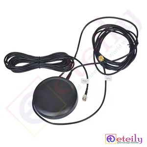 Antena combinada GPS+4G de montaje con tornillos con cable RG174, 2 conectores macho (46 mm), clasificación IP67, ganancia de 28 dB - ETEILY, fabricada en India - Product Image 2