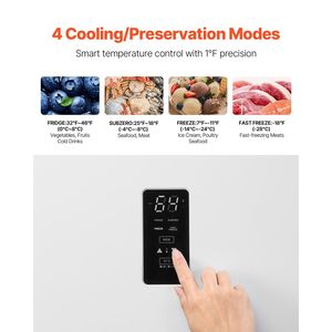 Congelador/Refrigerador Convertible de 20.2 Pies Cúbicos, Vertical, Sin Escarcha, con Panel de Control de Temperatura, Alarma de Puerta Abierta y Ajuste - Product Image 4