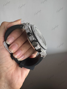 Reloj de Pulsera Lujoso para Hombre con Movimiento Mecánico VVS, Diamantes de Moissanita, Correa de Goma, Resistente al Agua, Negocios y Deportivo - Product Image 2