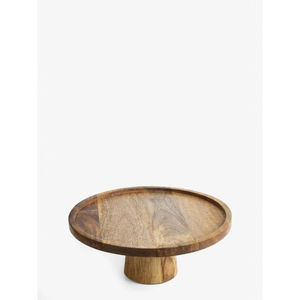 Creative Mango Wood <b>Square</b> Cake Stand With Natural Bark <b>Edge</b> Dessert Serving Tray Platter Display Holder For Parties And Events - Product Image 6