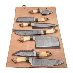 Ensemble de couteaux de chef en acier Damas 7 pièces, manche en bois, écologique, multifonctionnel, professionnel - Product Image 2