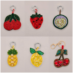 Fashion <b>bag</b> <b>charms</b> trendy beaded <b>bag</b> <b>charms</b> creative Diy Beaded Keychains marine organism beaded keychain - Product Image 3