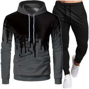 Premium Men Tracksuit <b>Set</b> Soft Fleece Hoodie and Pants Winter Collection - Product Image 2