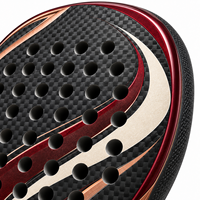 Raquette de padel en fibre de carbone de luxe, contrôle de précision, rotation élevée, performance légère, design personnalisé, OEM ODM, vente en gros
