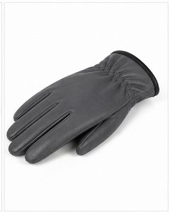 Gants en cuir élégants pour femmes, chauds pour l'hiver, avec revers en polaire, compatibles écran tactile, gants de luxe pour la mode, vente en gros - Product Image 1