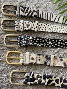 Ceinture en cuir véritable fourrure en cuir gaufré ceintures Vintage Casual ceintures en cuir - Product Image 4