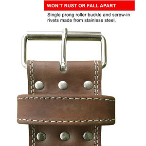 Cinturón de Entrenamiento de Cuero de Vaca de 10 mm, Resistente, Profesional, Antideslizante, para Gimnasio, Levantamiento de Pesas, Entrenamiento Físico, Personalizado - Product Image 3