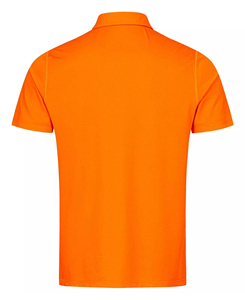 2026 Hot Sale Lightweight Men's Solid <b>Orange</b> Short Sleeve Pique <b>Polo</b> Shirt Casual Knitted Regular Fit Button Design Low MOQ - Product Image 2