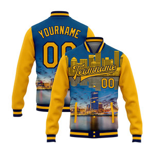 Veste de sport personnalisée pour homme, bleu, imprimé ville d'Amsterdam, sublimation, boutons sur le devant, vêtement décontracté d'automne, veste de sport sublimée - Product Image 4