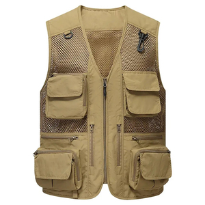 Wholesale Custom Logo Printed Breathable Waterproof Reversible Quick Dry Stand Collar Sleeveless Safety <b>Vest</b> for Men - Product Image 2