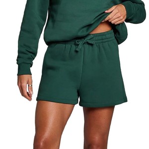 Pantalones Cortos Deportivos de Jersey de Algodón Premium con Logotipo Personalizado, Producción de Ropa Deportiva OEM ODM, Fabricante de Ropa de Exportación, Pantalones Cortos Deportivos para Mujer - Product Image 2