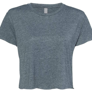 T-shirts crop top pour femmes, tendance écologique, meilleur design, coupe ample, col rond, séchage rapide - Product Image 4