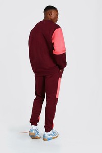 Sweat-shirt à capuche unisexe color block, coupe oversize streetwear, pull avec logo imprimé sur le devant, coupe classique, 100 % coton, anti-plis - Product Image 2