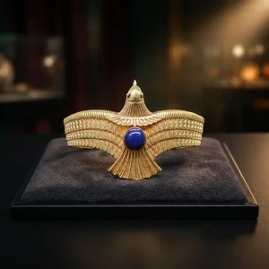 Pulsera de Latón con Gema Azul para Negocios de Joyería Minorista - Product Image 1