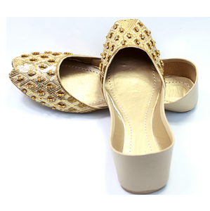 Zapatos Khussa Pakistaníes Hechos a Mano con Logotipo Personalizado para Mujer, Tendencia de Moda, Tacón Plano, Transpirables, Antideslizantes, para Fiestas y Uso Diario - Product Image 2